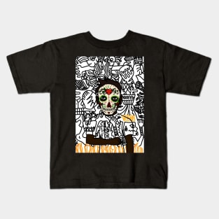 NPR NFT - MaleMask with MexicanEye Color and DarkSkin on OpenSea Kids T-Shirt